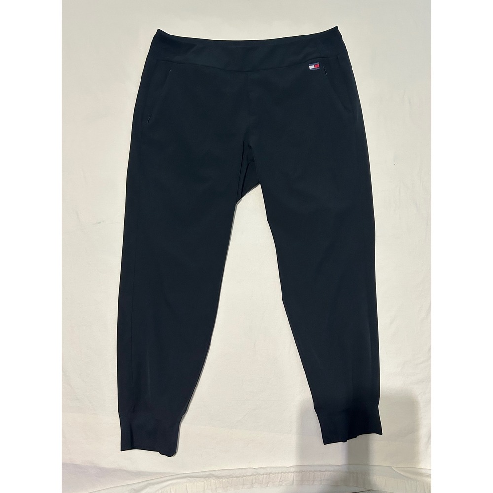 Tommy Hilfiger Sport Womens XL Black Joggers Performance Athletic Pants Logo